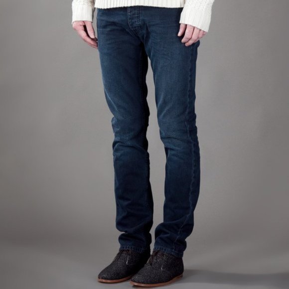 Acne Roc Slim Straight / Skinny Jeans in Lana Blue Size 34